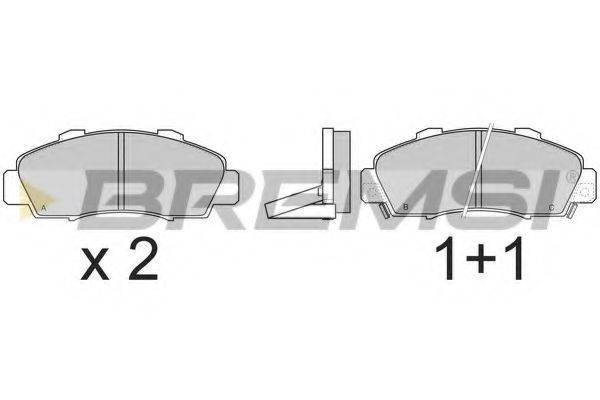 BREMSI 21652 Комплект гальмівних колодок, дискове гальмо