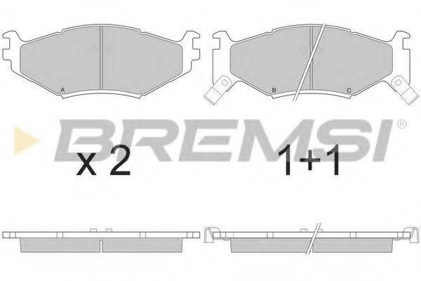 BREMSI 21815 Комплект гальмівних колодок, дискове гальмо