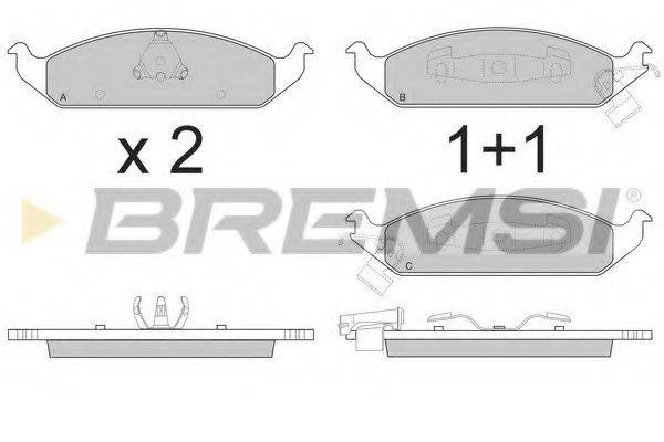 BREMSI 23320 Комплект гальмівних колодок, дискове гальмо