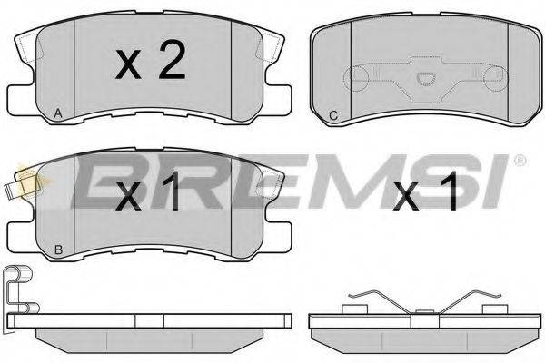 BREMSI 23583 Комплект гальмівних колодок, дискове гальмо