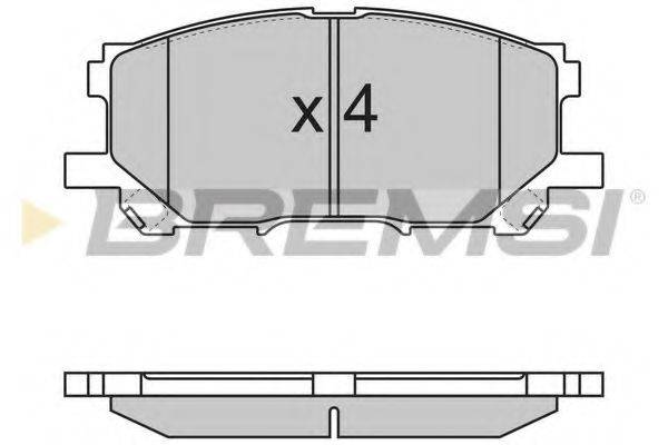 BREMSI 23734 Комплект гальмівних колодок, дискове гальмо