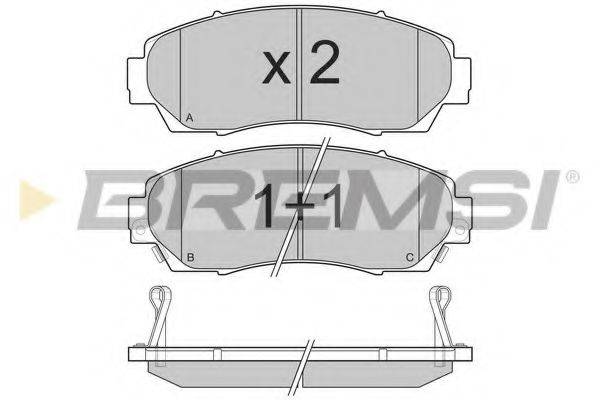 BREMSI 24342 Комплект гальмівних колодок, дискове гальмо