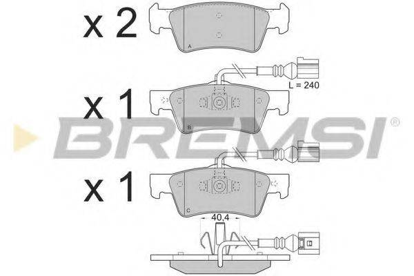 BREMSI 24368 Комплект гальмівних колодок, дискове гальмо