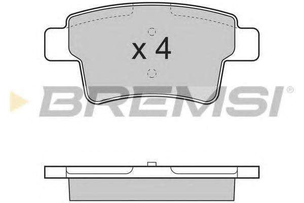 BREMSI 24540 Комплект гальмівних колодок, дискове гальмо