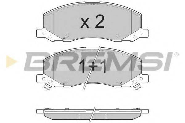 BREMSI 24420 Комплект гальмівних колодок, дискове гальмо