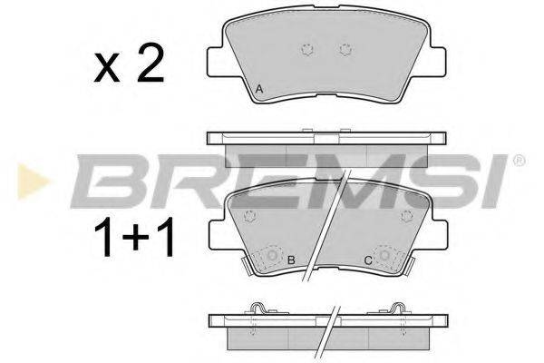 BREMSI 25339 Комплект гальмівних колодок, дискове гальмо