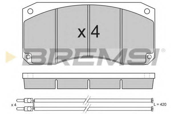 BREMSI 29043 Комплект гальмівних колодок, дискове гальмо