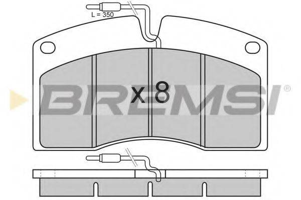 BREMSI 29072 Комплект гальмівних колодок, дискове гальмо