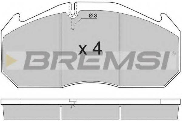 BREMSI 29113 Комплект гальмівних колодок, дискове гальмо