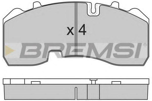BREMSI 29165 Комплект гальмівних колодок, дискове гальмо