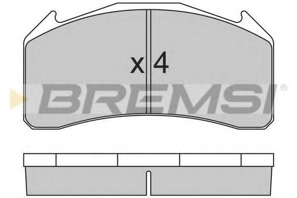 BREMSI 29136 Комплект гальмівних колодок, дискове гальмо