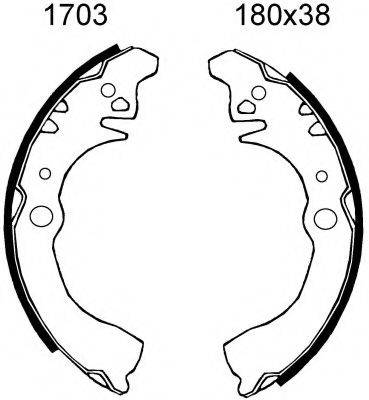BSF 1703 Комплект гальмівних колодок