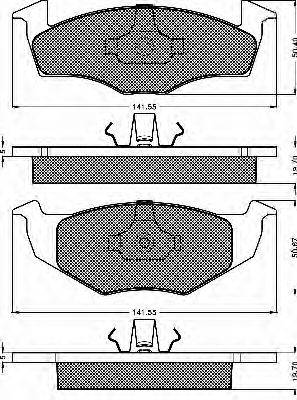SAMKO 05P627 Комплект гальмівних колодок, дискове гальмо