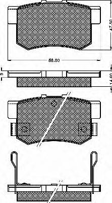 SAMKO 05P508 Комплект гальмівних колодок, дискове гальмо