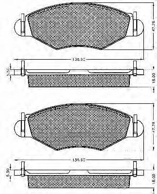 SAMKO 05P903 Комплект гальмівних колодок, дискове гальмо