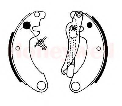 BENDIX 361034 Комплект гальмівних колодок