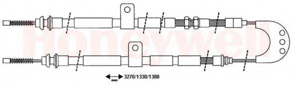 BENDIX 432662 Трос, стоянкова гальмівна система