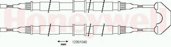 BENDIX 433154 Трос, стоянкова гальмівна система
