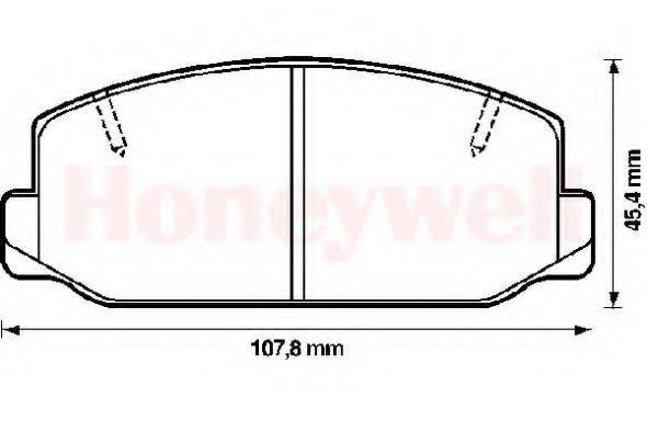 BENDIX 572192 Комплект гальмівних колодок, дискове гальмо