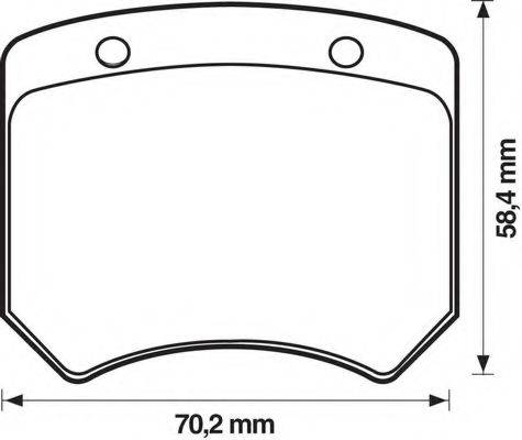 BENDIX 20054 Комплект гальмівних колодок, дискове гальмо