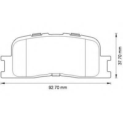 BENDIX 23702 Комплект гальмівних колодок, дискове гальмо