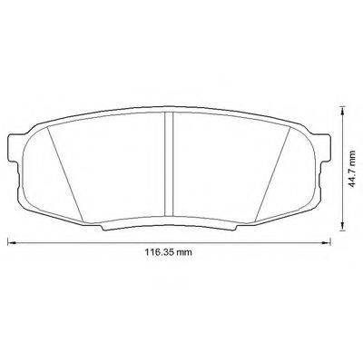 BENDIX 24653 Комплект гальмівних колодок, дискове гальмо