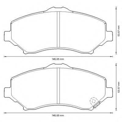 BENDIX 24604 Комплект гальмівних колодок, дискове гальмо