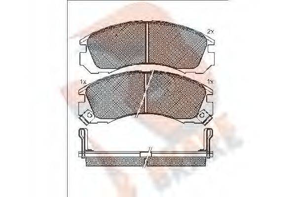 R BRAKE 21768 Комплект гальмівних колодок, дискове гальмо