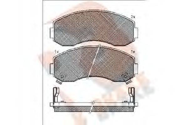 R BRAKE 23784 Комплект гальмівних колодок, дискове гальмо