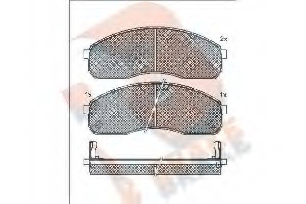 R BRAKE 24565 Комплект гальмівних колодок, дискове гальмо