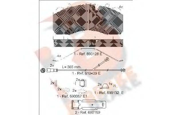R BRAKE RB1254-225