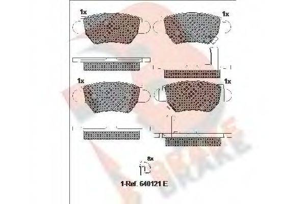 R BRAKE 23260 Комплект гальмівних колодок, дискове гальмо