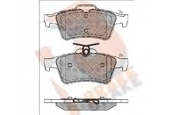 R BRAKE 24137 Комплект гальмівних колодок, дискове гальмо