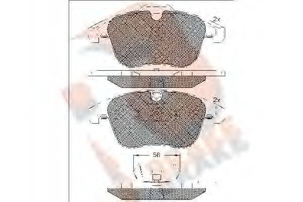 R BRAKE 24326 Комплект гальмівних колодок, дискове гальмо