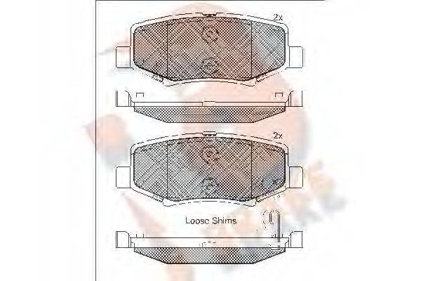 R BRAKE 24602 Комплект гальмівних колодок, дискове гальмо