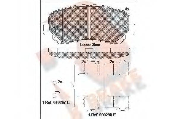 R BRAKE RB2196-200