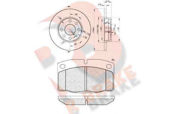R BRAKE 20939 Комплект гальм, дисковий гальмівний механізм