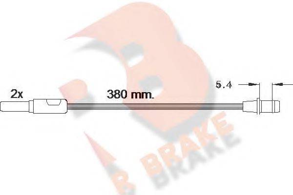 R BRAKE 21086 Сигналізатор, знос гальмівних колодок