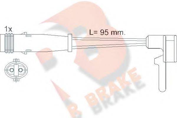 R BRAKE 23271 Сигналізатор, знос гальмівних колодок