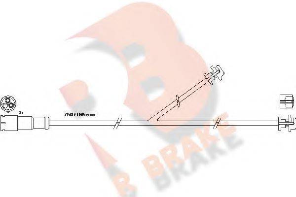 R BRAKE 29201 Сигналізатор, знос гальмівних колодок