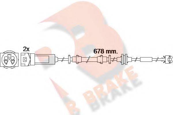 R BRAKE 23402 Сигналізатор, знос гальмівних колодок