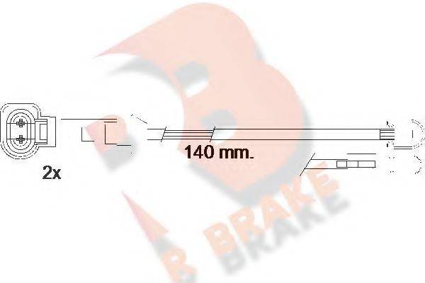 R BRAKE 24721 Сигналізатор, знос гальмівних колодок
