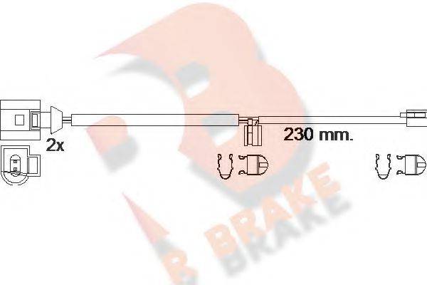 R BRAKE 24554 Сигналізатор, знос гальмівних колодок
