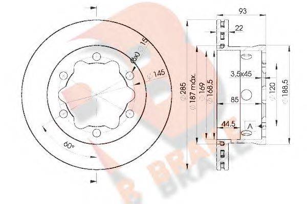 R BRAKE 78RBD10185