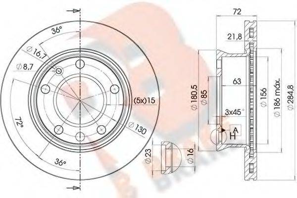 R BRAKE 78RBD10187