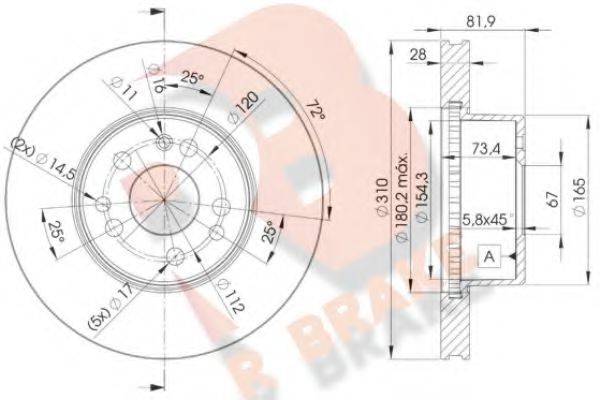 R BRAKE 78RBD10312