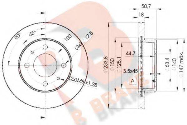 R BRAKE 78RBD20550