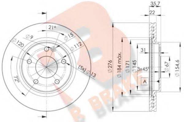 R BRAKE 78RBD20612