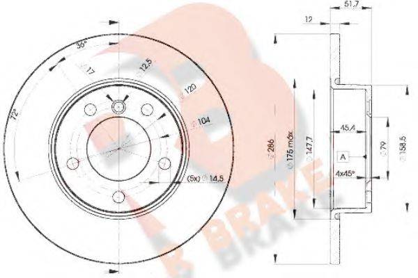 R BRAKE 78RBD20673