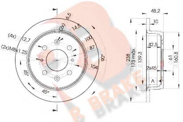 R BRAKE 78RBD20817